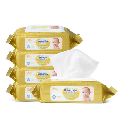 XXXX可以嚼的湿巾婴儿手口80抽*5包带盖湿巾纸宝宝湿纸巾
