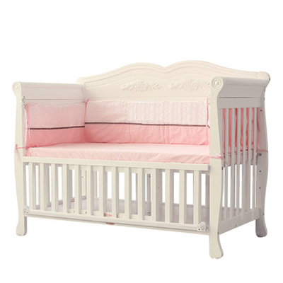 XXX白色婴儿床实木欧式多功能松木可变书桌童床bb床宝宝床环保