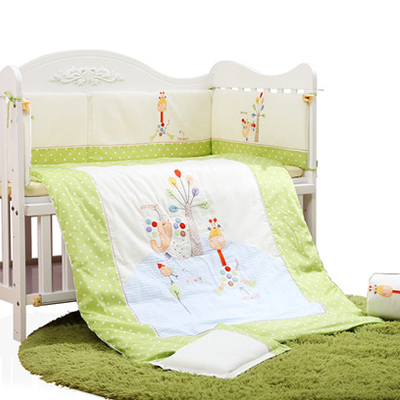 XXX婴儿床上用品件套纯棉婴儿床围新生儿宝宝床品全棉八套件