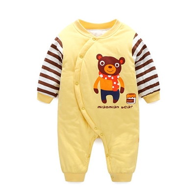 婴儿连体衣秋冬装宝宝哈衣新生儿爬服婴儿衣服秋装加厚开档冬季